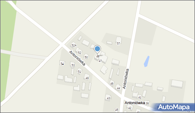 Antoniówka, Antoniówka, 48, mapa Antoniówka