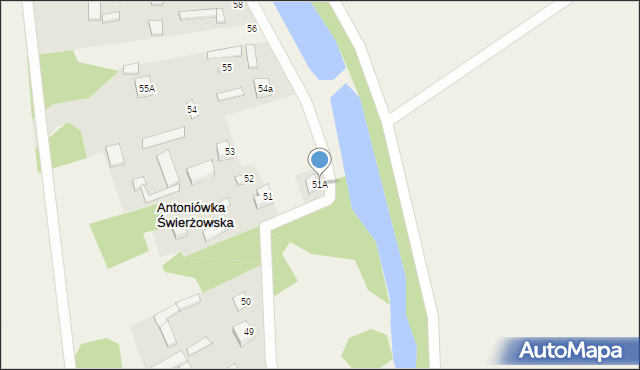 Antoniówka Świerżowska, Antoniówka Świerżowska, 51A, mapa Antoniówka Świerżowska
