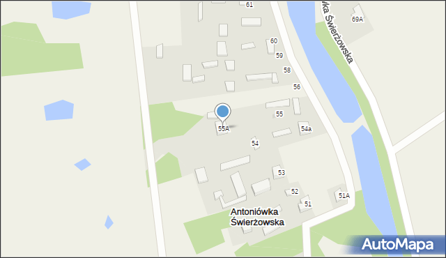 Antoniówka Świerżowska, Antoniówka Świerżowska, 55A, mapa Antoniówka Świerżowska