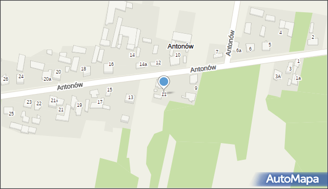 Antonów, Antonów, 11, mapa Antonów