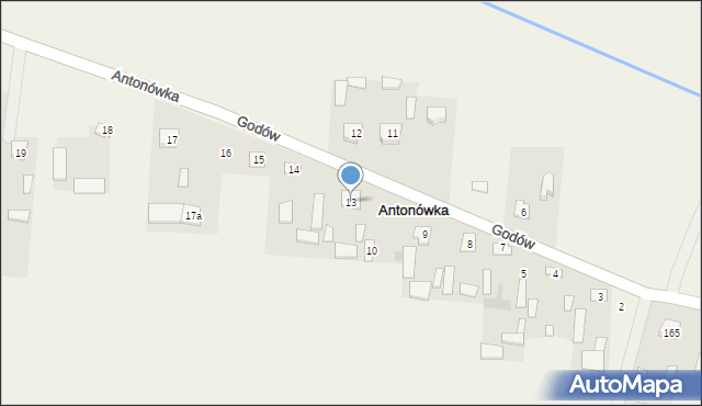 Antonówka, Antonówka, 13, mapa Antonówka