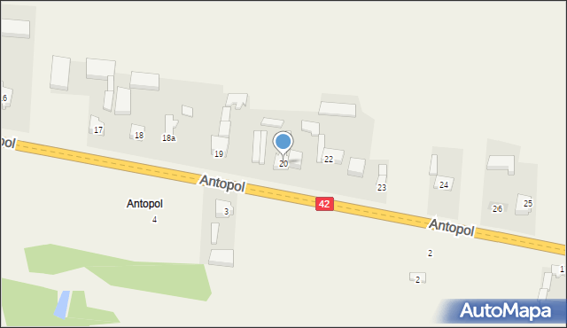 Antopol, Antopol, 20, mapa Antopol
