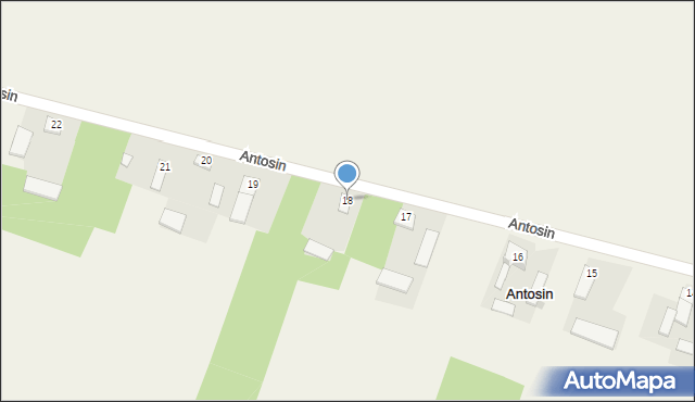 Antosin, Antosin, 18, mapa Antosin