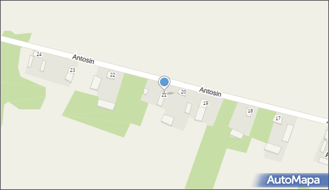 Antosin, Antosin, 21, mapa Antosin