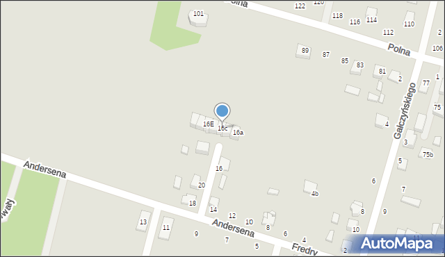 Biłgoraj, Andersena Hansa Christiana, 16c, mapa Biłgoraj