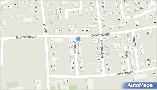 Bolesławiec, Andersa Władysława, gen., 3, mapa Bolesławca