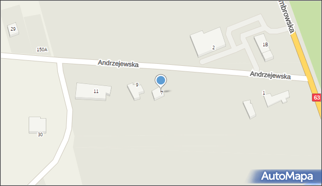 Czyżew, Andrzejewska, 7, mapa Czyżew