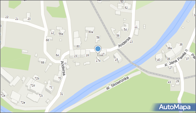 Głuchołazy, Andersa Władysława, gen., 17A, mapa Głuchołazy