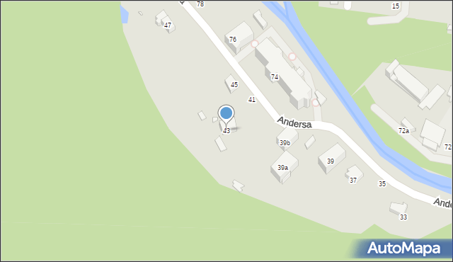 Głuchołazy, Andersa Władysława, gen., 43, mapa Głuchołazy