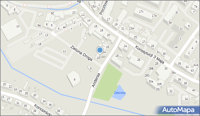 Goleniów, Andersa Władysława, gen., 11, mapa Goleniów