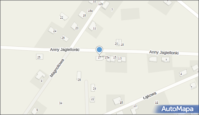 Grzędzice, Anny Jagiellonki, 17, mapa Grzędzice