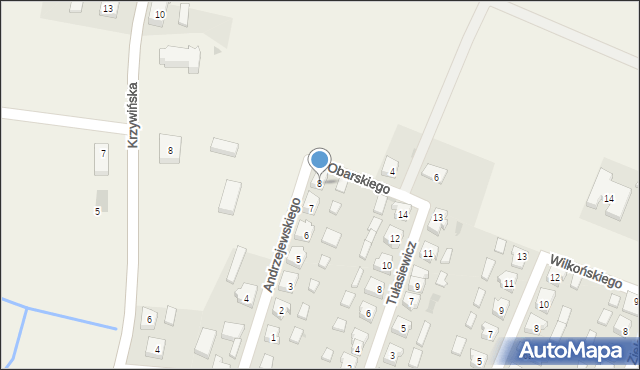 Kąkolewo, Andrzejewskiego Wacława, ppor., 8, mapa Kąkolewo