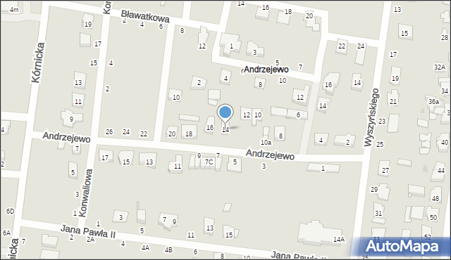 Kostrzyn, Andrzejewo, 14, mapa Kostrzyn