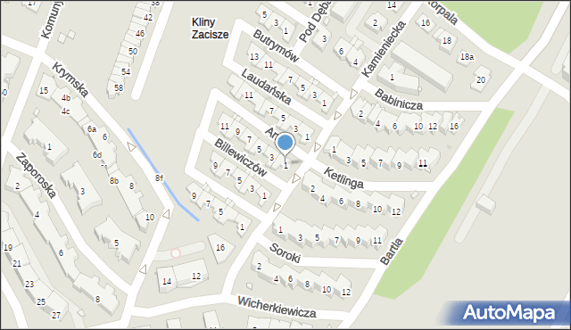 Kraków, Anusi, 1, mapa Krakowa