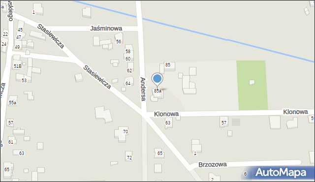 Krzepice, Andersa Władysława, gen., 85a, mapa Krzepice