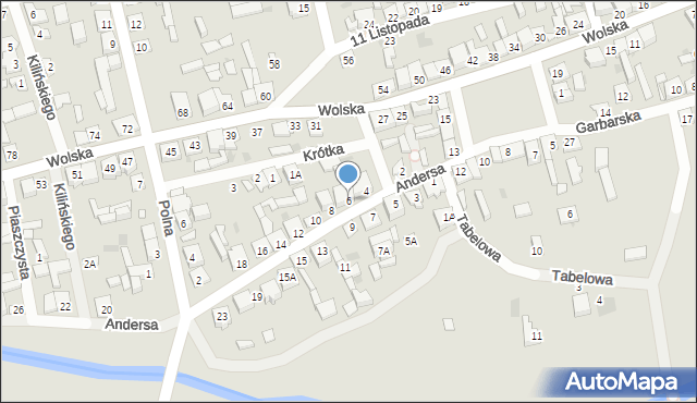 Łaskarzew, Andersa Władysława, gen., 6, mapa Łaskarzew