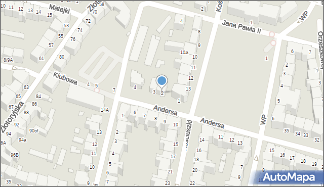 Legnica, Andersa Władysława, gen., 2, mapa Legnicy