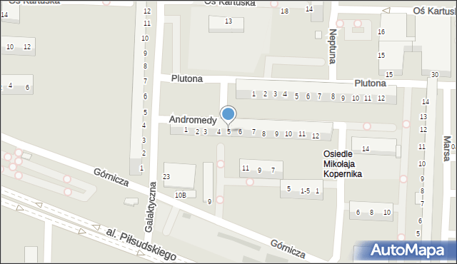 Legnica, Andromedy, 5, mapa Legnicy