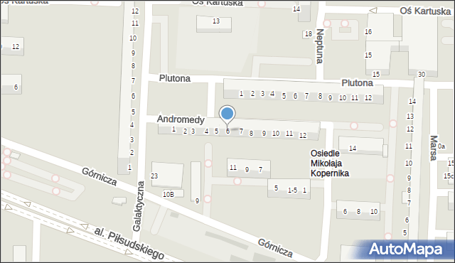 Legnica, Andromedy, 6, mapa Legnicy