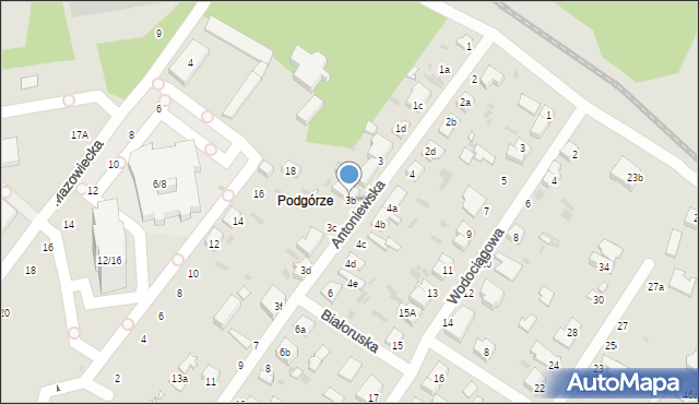 Łódź, Antoniewska, 3b, mapa Łodzi