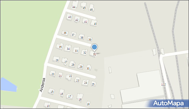 Malbork, Andersa Władysława, gen., 31, mapa Malborka