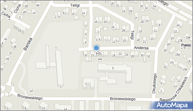 Nowy Sącz, Andersa Władysława, gen., 12, mapa Nowego Sącza