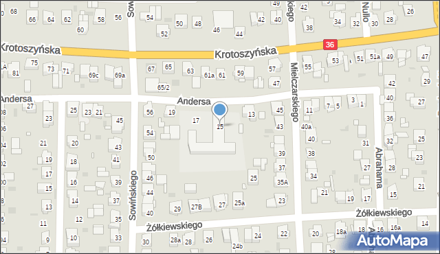 Ostrów Wielkopolski, Andersa Władysława, gen., 15, mapa Ostrów Wielkopolski