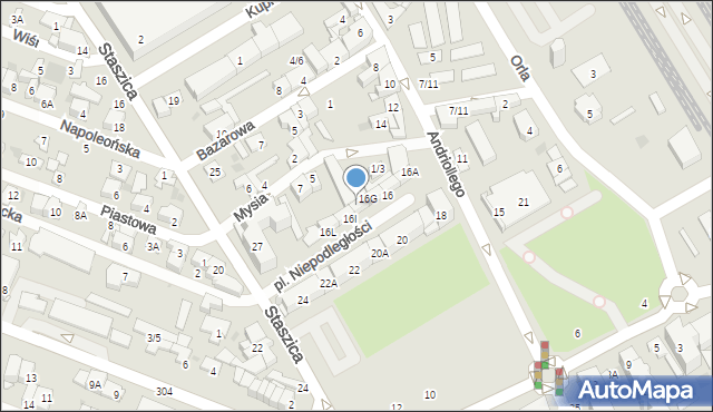 Otwock, Andriollego Elwiro Michała, 16H, mapa Otwock
