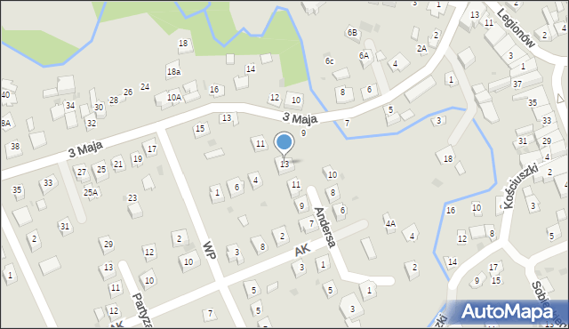 Pilzno, Andersa Władysława, gen., 13, mapa Pilzno