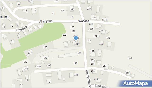 Piotrowice, Andrychowska, 134, mapa Piotrowice