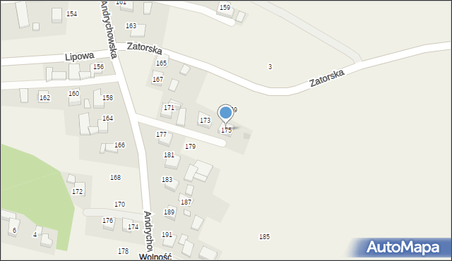 Piotrowice, Andrychowska, 175, mapa Piotrowice