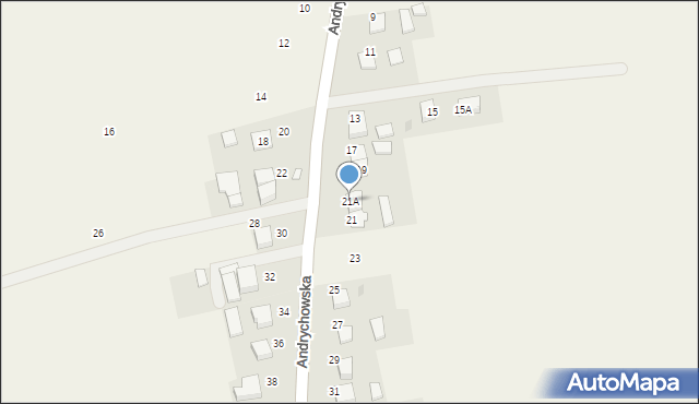 Piotrowice, Andrychowska, 21A, mapa Piotrowice