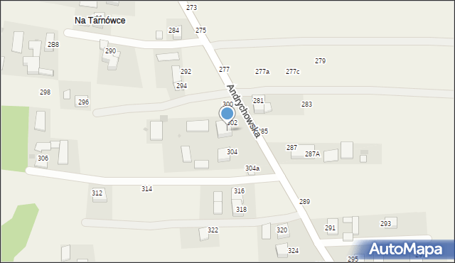 Piotrowice, Andrychowska, 302A, mapa Piotrowice