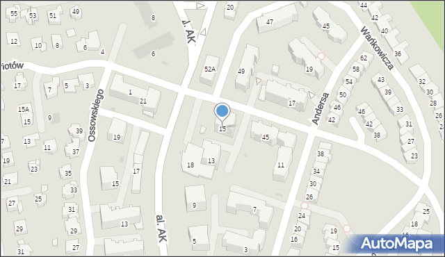 Płock, Andersa Władysława, gen., 15, mapa Płock