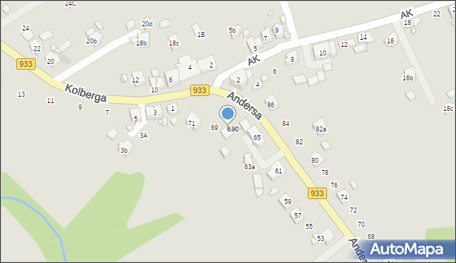 Pszów, Andersa Władysława, gen., 65b, mapa Pszów