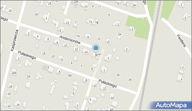 Puszczykowo, Andersonów, 16, mapa Puszczykowo