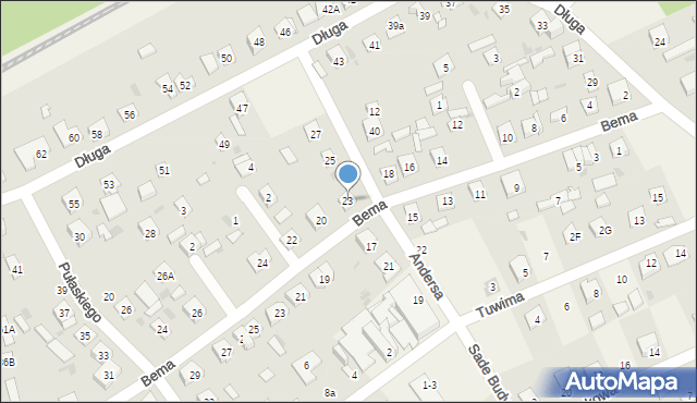 Sade Budy, Andersa Władysława, gen., 23, mapa Sade Budy