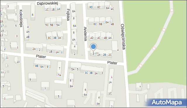 Siemianowice Śląskie, Andersa Władysława, gen., 2, mapa Siemianowice Śląskie