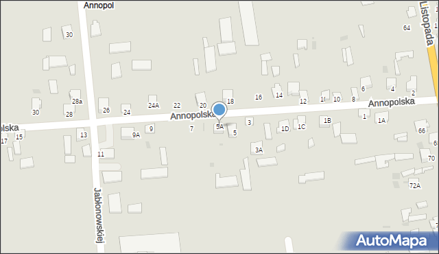 Siemiatycze, Annopolska, 5A, mapa Siemiatycze