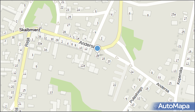 Skalbmierz, Andersa Władysława, gen., 16, mapa Skalbmierz