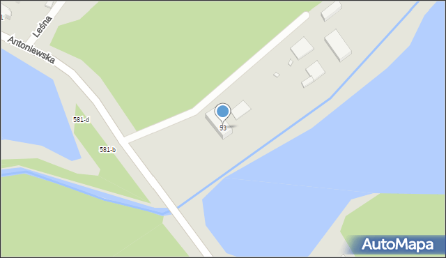 Skoki, Antoniewska, 53, mapa Skoki
