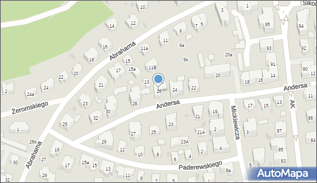 Sopot, Andersa Władysława, gen., 26, mapa Sopotu