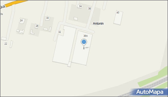 Srebrzyszcze, Antonin, 6, mapa Srebrzyszcze