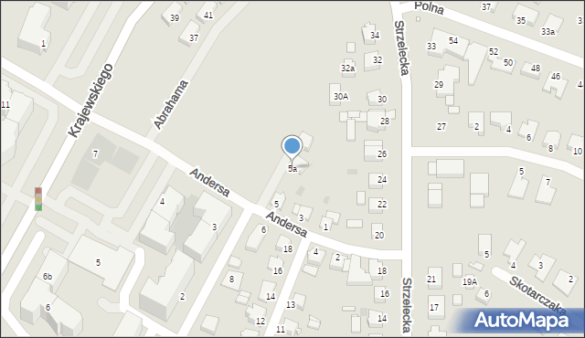 Środa Wielkopolska, Andersa Władysława, gen., 5a, mapa Środa Wielkopolska