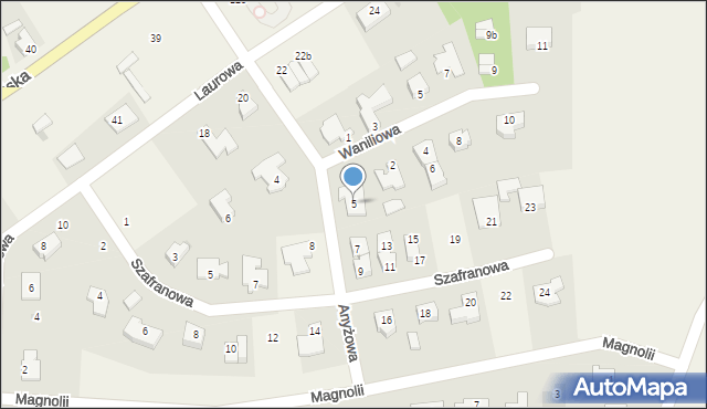 Stare Bielice, Anyżowa, 5, mapa Stare Bielice