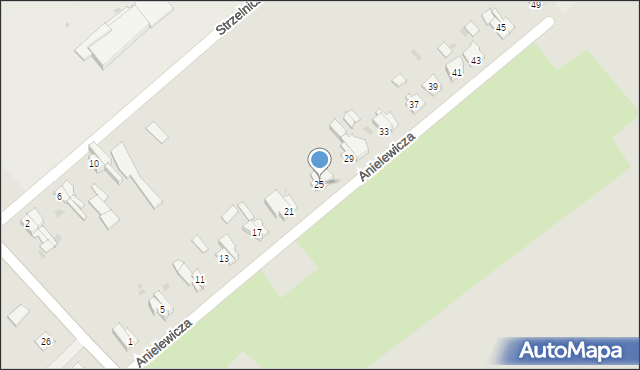 Strzegom, Anielewicza Mordechaja, 25, mapa Strzegom