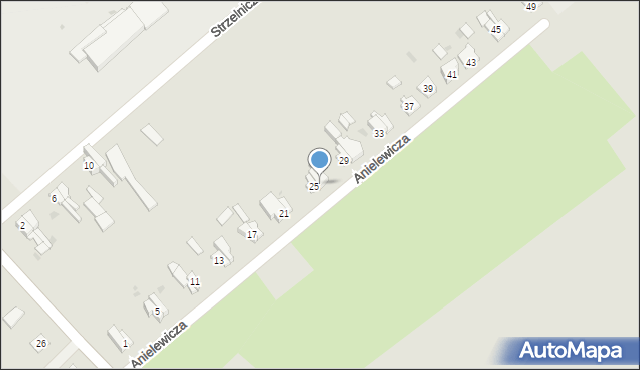 Strzegom, Anielewicza Mordechaja, 27, mapa Strzegom
