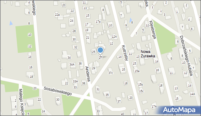 Sulejówek, Andersa Władysława, gen., 27, mapa Sulejówek