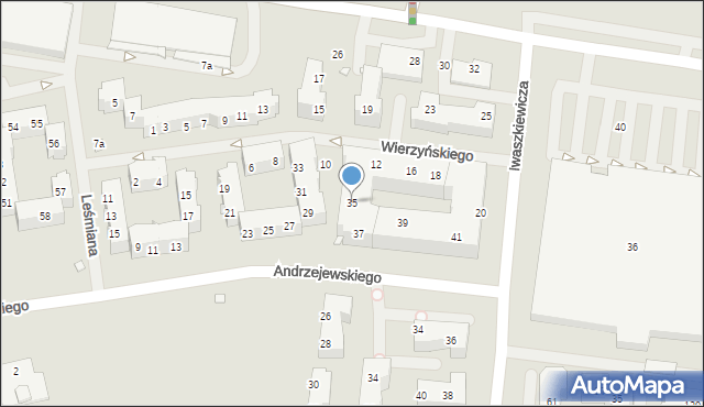 Szczecin, Andrzejewskiego Jerzego, 35, mapa Szczecina