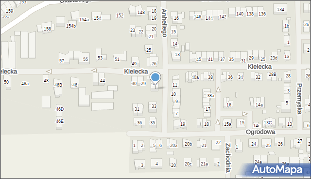 Szczecin, Anhellego, 28, mapa Szczecina